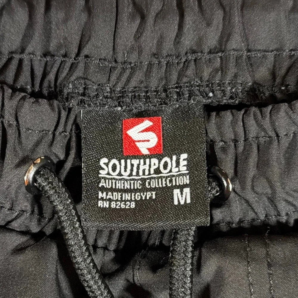 Y2K Vintage Southpole Techwear Cargo Utility Shorts | Black | Medium